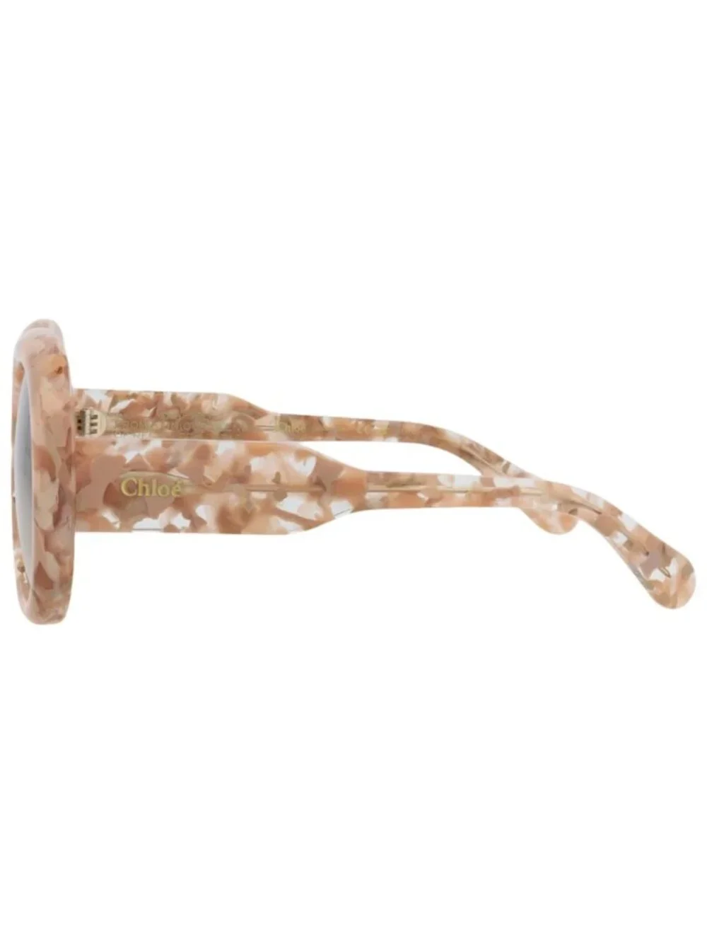 New Chloé Women's Sunglasses Square Rectangle Recycled Acetate Frame Nude Nude